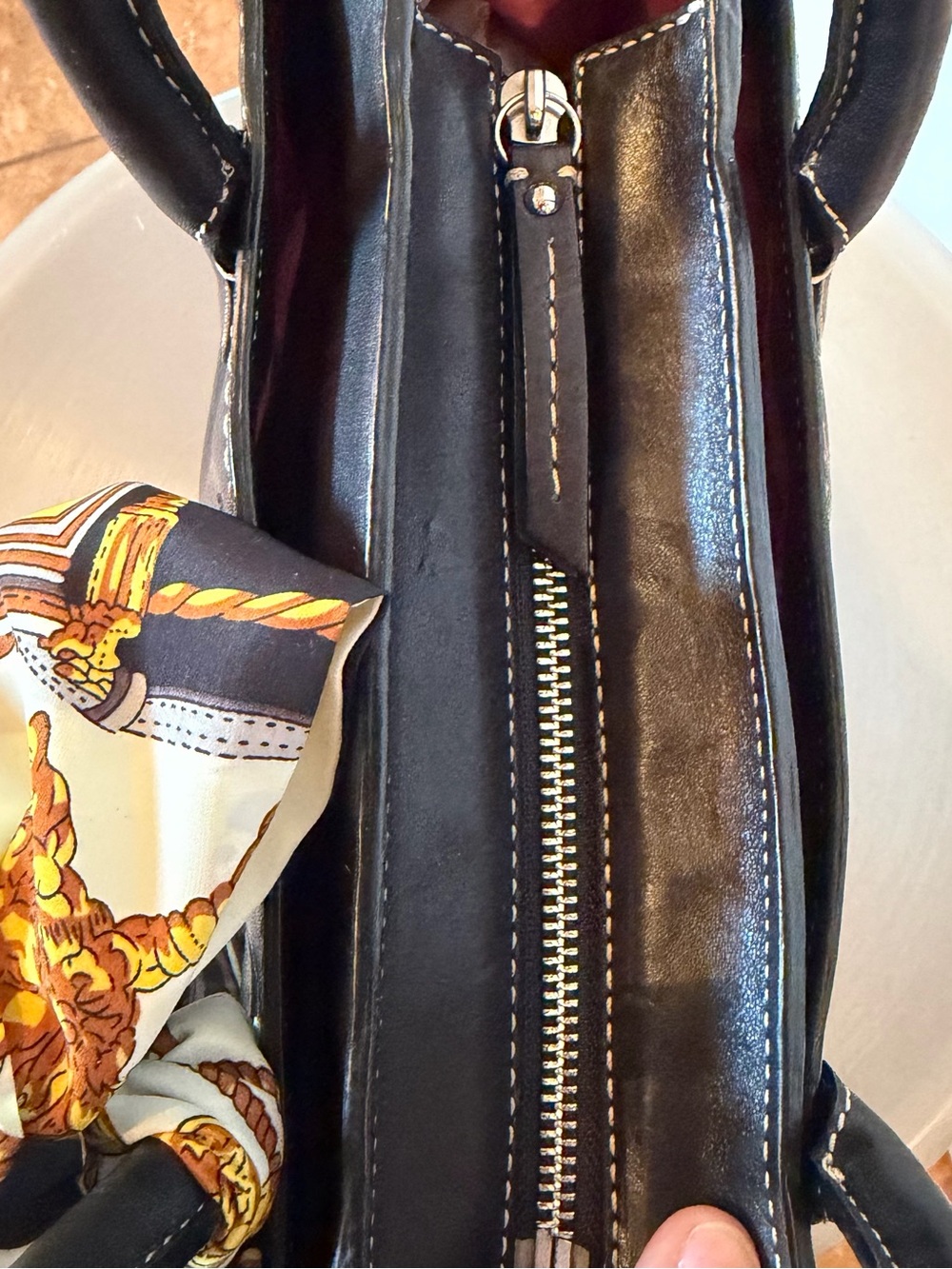 Coach Y2K Hampton Madeleine Carryall Satchel Tote Black Leather Turnlock closure - Picture 9 of 14